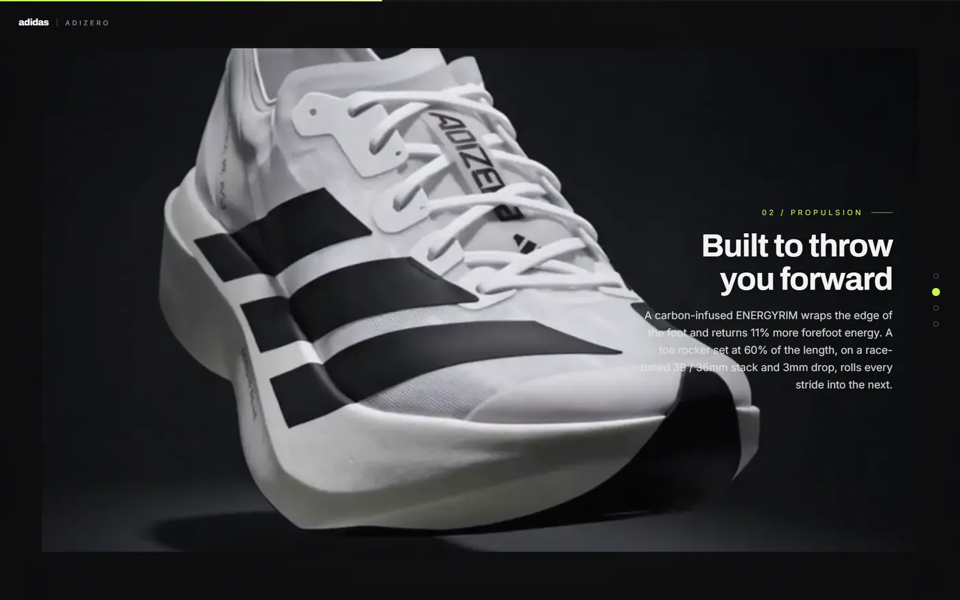 Adizero Adios Pro Evo 3, mid page