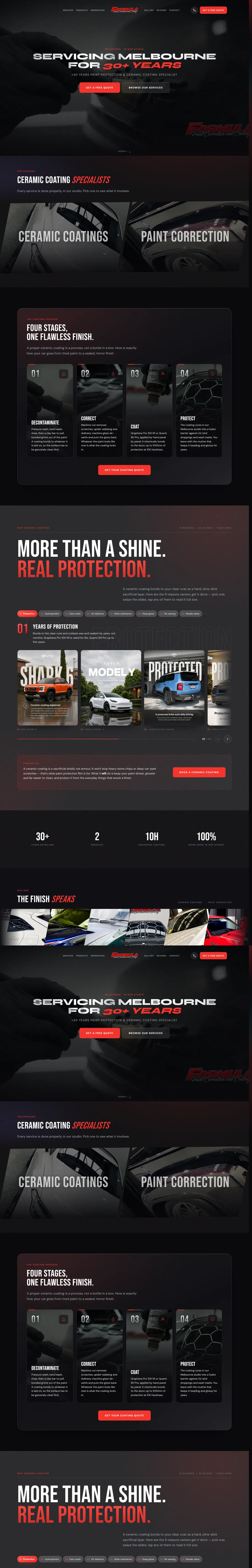 Formula Mobile Car Detailing website