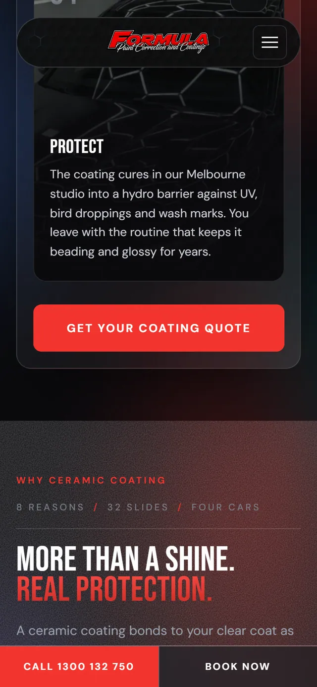 Formula Mobile Car Detailing, mobile, scrolled