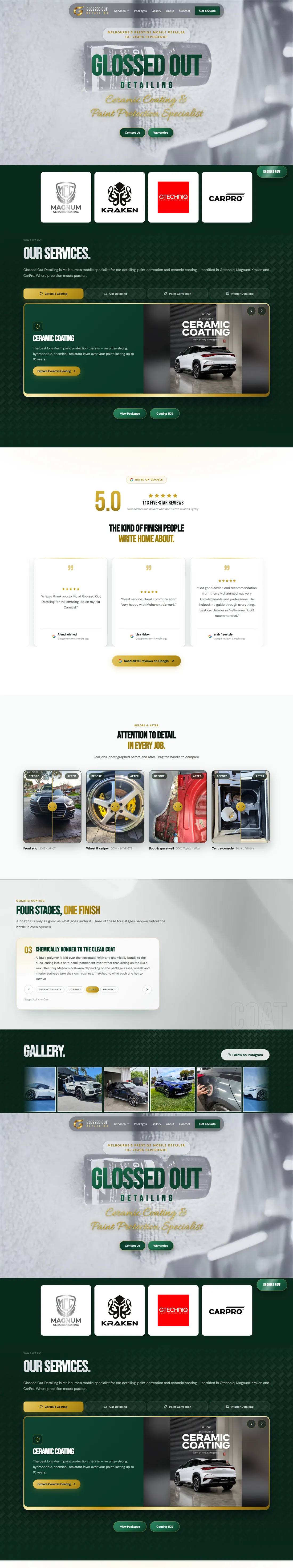 Glossed Out Detailing website