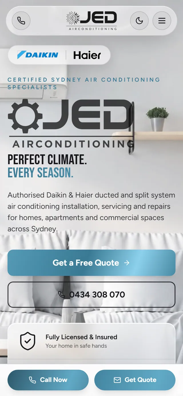 JED Air Conditioning, mobile