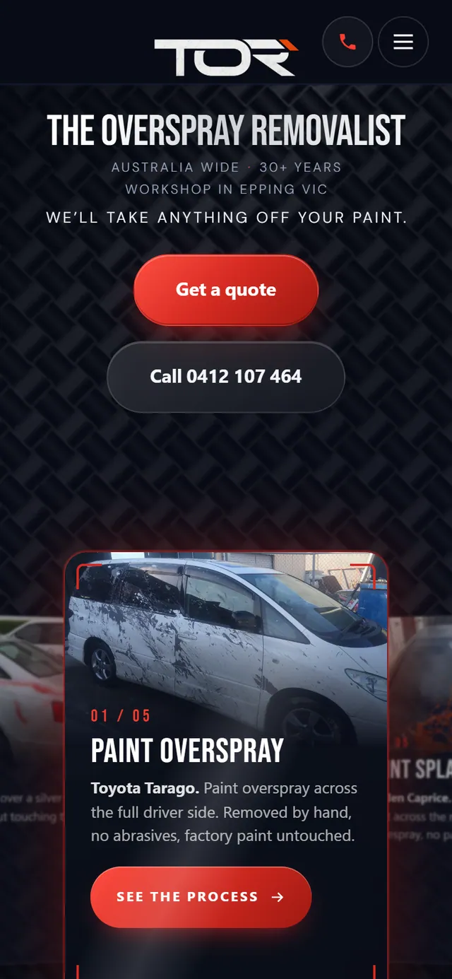 The Overspray Removalist, mobile