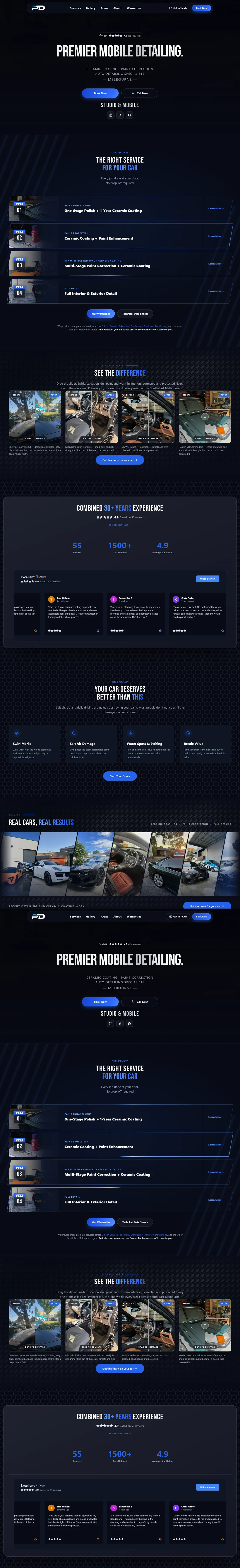 Premier Mobile Detailing website