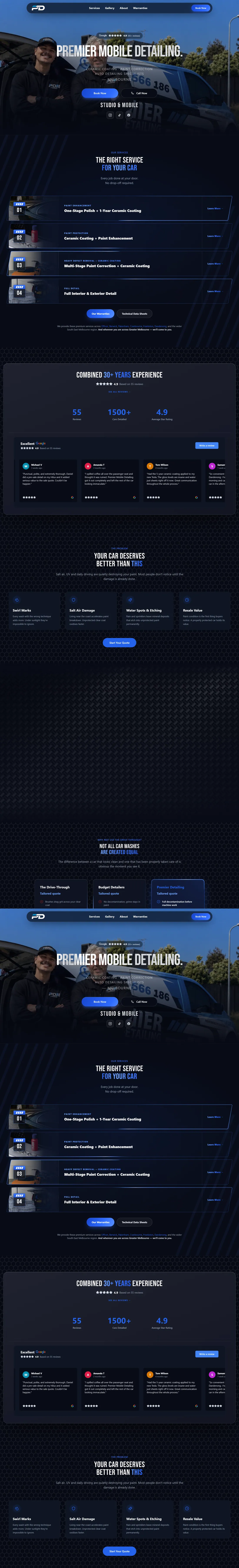 Premier Mobile Detailing website